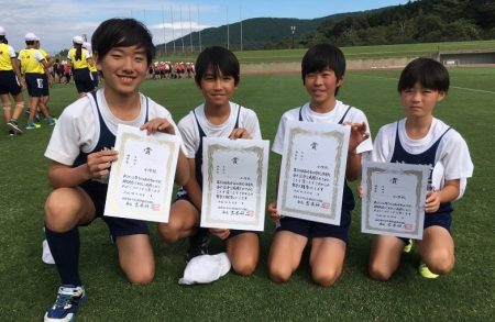 「小体会」400mリレー、走り幅跳び、優勝